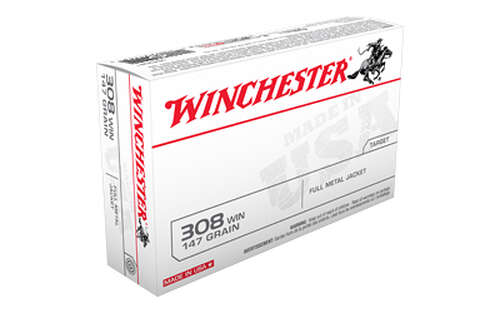 Ammunition Winchester Ammunition USA WHITE BOX 308Win WIN USA TRGT 308WIN 147GR FMJ 20/200